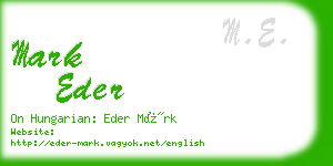 mark eder business card